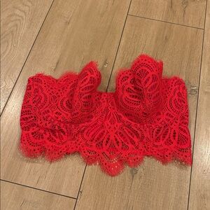 Victoria’s Secret Lace Strapless Bra Size 34D